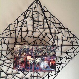 Nancy Lucia City Scape Cafe Art Downtown Purse Shoulder Bag Handbag